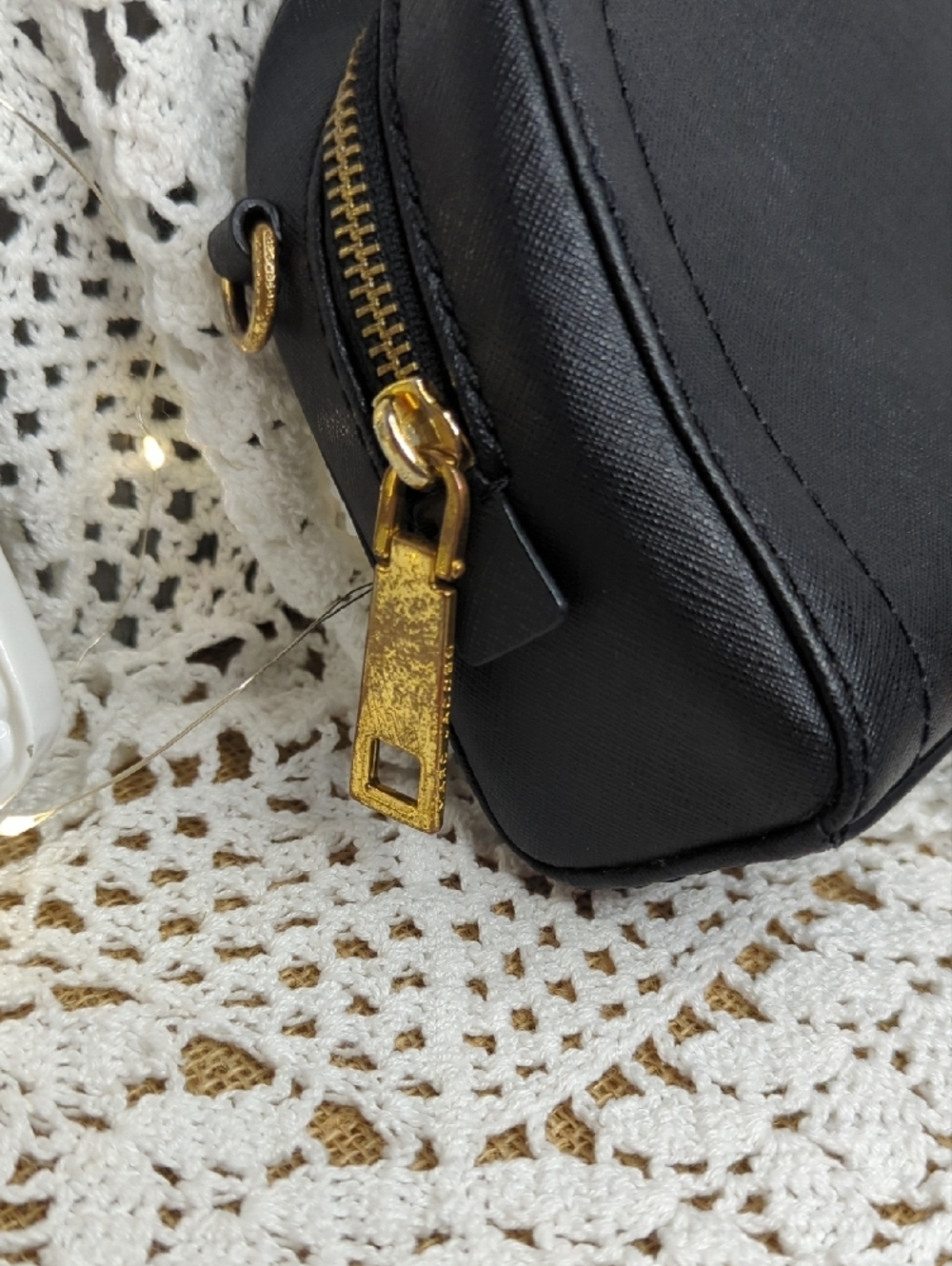 Marc Jacobs Black Leather Dome Crossbody with Gold Hardware - Picture 10 of 11